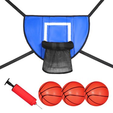 jinwen Panier de Basketball pour Trampoline Support de Basketball avec Cordes de Connexion pour