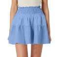 thumbnail image 1 of Women's High Waist A Line Mini Skirt - Flowy Pleated Ruffles, Cute Style for Summer Dating - S-XXL Sizes, 1 of 4