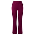 thumbnail image 5 of TIMIFIS Pantalon Évasé Noir pour Femme Mode Décontractée Tempérament Couleur Unie Tricoté Micro Pull Coupe Ajustée Pantalon Évasé, 5 of 5