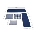 thumbnail image 4 of Linon 5 Piece Polyester Cushion/Pillow Set for Troyin Nook in Navy, 4 of 13