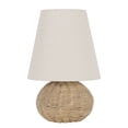 thumbnail image 2 of Mainstays 13 inch Rattan Pattern Polyresin Accent Lamp, 2 of 5