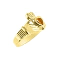 thumbnail image 3 of RYLOS Rings Gold Plated Silver Claddah Love, Loyalty & Friendship Heart 6MM Gem Irish Wedding Band Claddagh Rings Tiger Eye Jewelry Size 11, 3 of 6