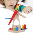 thumbnail image 4 of Rubber Wood Wooden Balances, Colorful Weights Designs Portable For Education Fun Above 3 Years Old Children Playing, 4 of 8