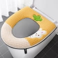thumbnail image 4 of Toilet Seat Cover,Toilet Seat Cushion with Adhesive Buckle Rabbit Toilet Seat Cushion with Handle Toilet Seat Cushion Toilet Seat Ring,Toilet Seats for Standard Toilets, 4 of 6