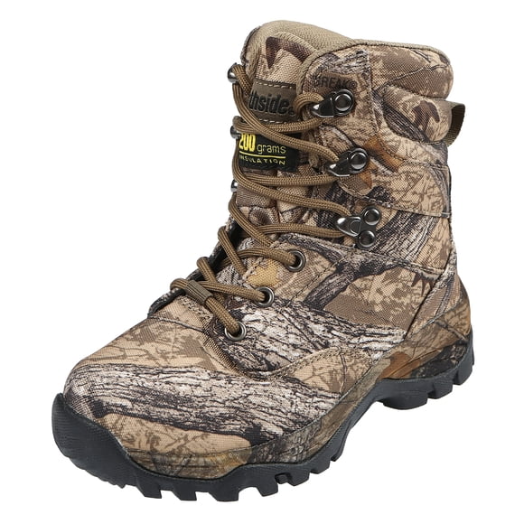 Northside Boys' CROSSITE 200 Hiking Boot, Tan Camo, 4 Medium US Big Kid