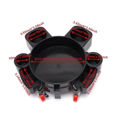 Poupée Seau avec 5 Poupées Roulantes avec Roues Accessoires Roulettes Pivotantes Caddie de Lavage de Voiture de Précision Durable Noir