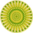 thumbnail image 1 of Ahgly Company Machine Washable Indoor Round Transitional Green Area Rugs, 4' Round, 1 of 7