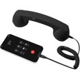 thumbnail image 1 of Retro Phone Handset, Type-C Telephone Style Landline Handle Receiver, Vintage Telephone to Landline Adapter, Connect to Cell Phones, with Answer Button, Microphone Speaker (Black), 1 of 8