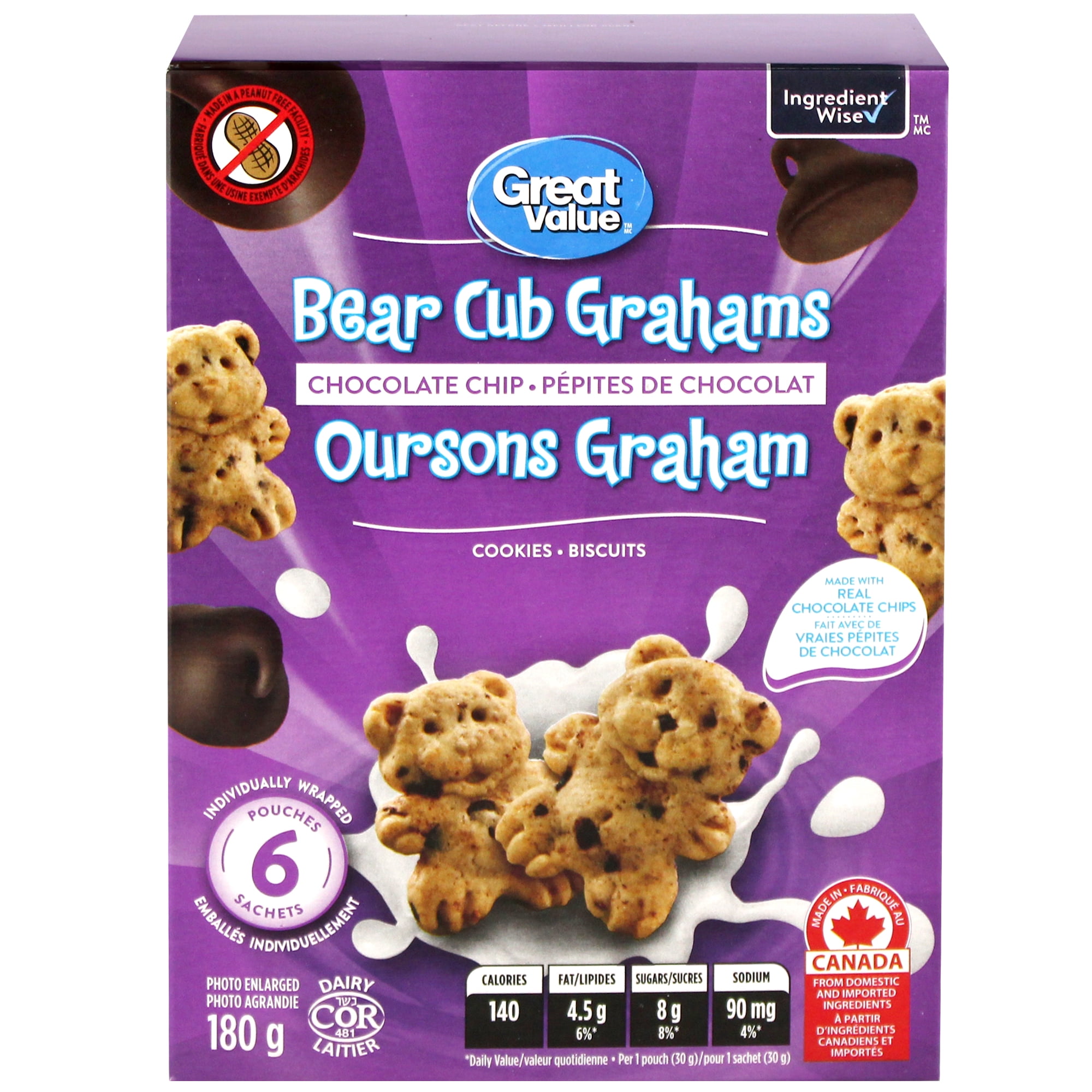 Great Value Chocolate Chip Bear Cub Grahams