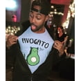 thumbnail image 3 of T-shirt Humoristique pour Hommes Avogato Drôle Avocat Chat Tee Visage de Chat Mignon Graphique Nouveauté Humour (Blanc) - L, 3 of 4