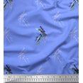 thumbnail image 1 of Soimoi polyester Crepe Fabric Dragonfly & Texture Decor Fabric Printed Yard 52 Inch Wide, 1 of 3