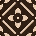 thumbnail image 1 of Ahgly Company Tapis d'Intérieur Lavable à la Machine, Carré, Transitionnel, Noir Brun, Tapis de Zone, 8 Pieds Carré, 1 of 7