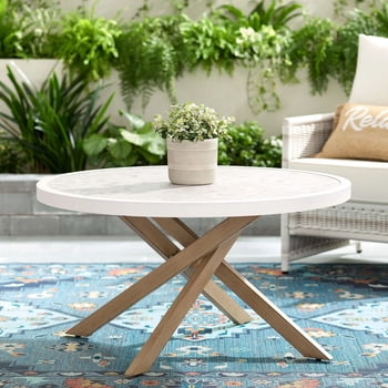 Better Homes & Gardens Paige Steel Outdoor Chat Table, White