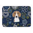 thumbnail image 1 of Carolines Treasures BB5090RUG Bleu Fleurs Beagle Machine Lavable Mémoire Mousse Tapis, 1 of 4