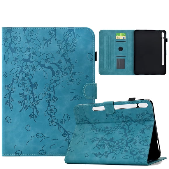 FOXDOCK Étui pour Tablette pour Samsung Galaxy Tab S9 FE avec Fentes pour Cartes, Mise en Veille/réveil Automatique, Fonction Support, Couverture Folio Florale à Protection Complète