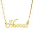 thumbnail image 1 of KISPER 18K Gold Plated Stainless Steel Personalized Name Pendant Necklace, Hannah, 1 of 6