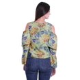 thumbnail image 4 of Moomaya Plus Size Cold Shoulder Top Printed Ladies Tops Blouses Women Party Tops, 4 of 4