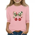 thumbnail image 1 of YUNAFFT Garçons et Filles T-Shirts à Imprimé de Noël 3-12 Ans Décontractés à Manches Courtes Extensibles Type Coton à Col Rond, 1 of 3