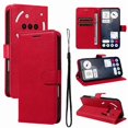 thumbnail image 2 of Wallet Case for Nothing Phone 3A Flip Cover with Card Slots, Magnetic Stand & Strap Red, 2 of 5