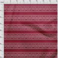 thumbnail image 3 of oneOone Tissu Polyester Lycra Carmin Rouge Floral Bandhani Fournitures de Courtepointe Tissu de Couture au Mètre 56 Pouces de Large, 3 of 4