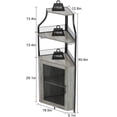 thumbnail image 4 of EDTara Corner Wine Cabinet with Removable Wine Rack, Wine Bar Cabinet with Barn Door and Adjustable Shelves, Industrial Wine Cabinet for Dining Room, Living Room,Kitchen, 4 of 7