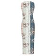 thumbnail image 5 of Robes d'Été pour les Femmes à la Mode Sans Manches Boho Cordon Côtelé Robe de Soleil Froissée Sexy Haute Fente Robe Maxi Bodycon, 5 of 5