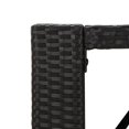 thumbnail image 3 of vidaXL Bar Table with Glass Top Black 145x80x110 cm Poly Rattan, 3 of 4