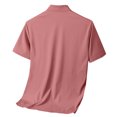 thumbnail image 4 of Birdeem Shirts for Men Mens Short Sleeved Solid Color Button Ice Silk Formal Dress Short Sleeved, 4 of 9