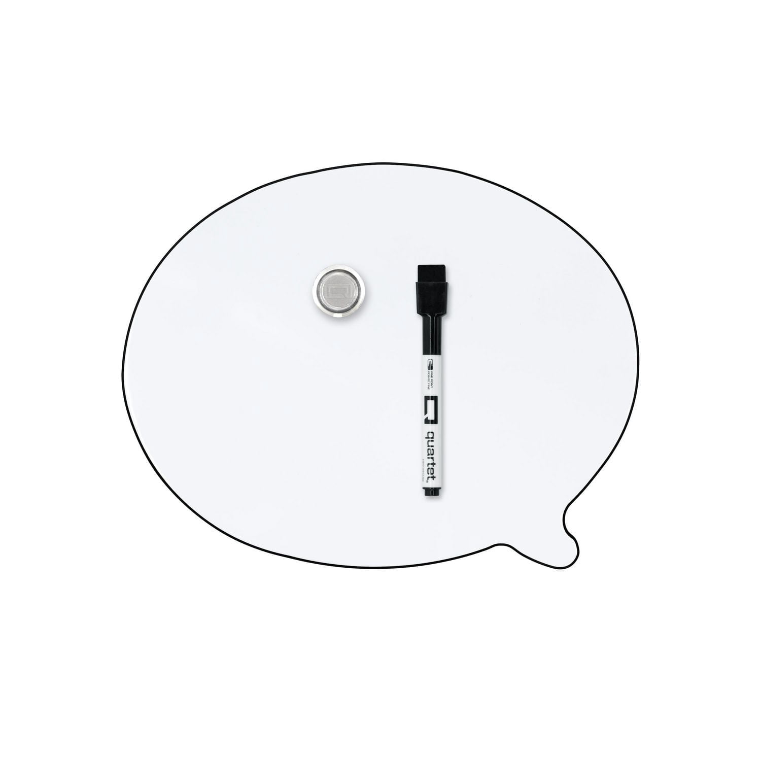 Quartet Tableau effaçable à sec magnétique Bulle de parole, 1 marqueur, 1 aimant, 11 po x 8,5 po