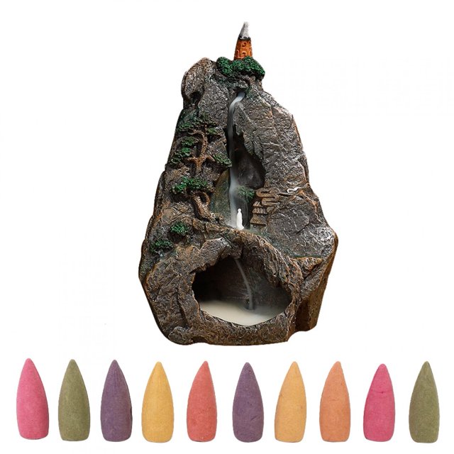 Incense Burner,Landscape Style Backflow Incense Resin Incense Holder Incense Holder Top Tier Quality