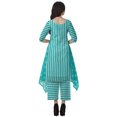 thumbnail image 4 of Moomaya Ensemble Kurti Kurta Pantalon pour Femmes Col Bateau Imprimé Robe 2 Pcs Tenue Ethnique, 4 of 6