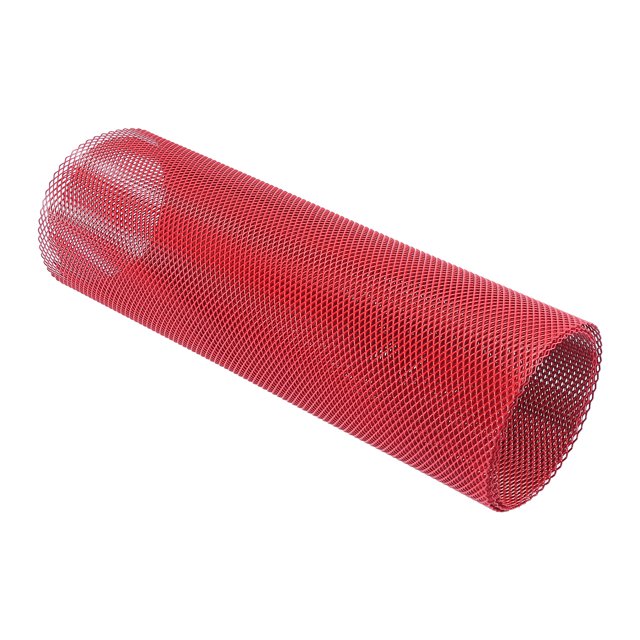 Universal Car Grille Mesh Sheet 40x13 Inch Automotive Tuning Grille Net 6x3mm Diamond Shape Red