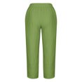 thumbnail image 5 of RXIRUCGD Women's Summer Comfortable Loose Wide Legged Fashion Solid Color Capris, Green, Size: L, 5 of 5