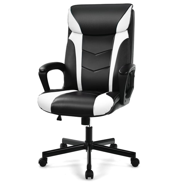 Patiojoy Office Chair Ergonomic Desks Chair Swivel Computer Chair w/Armrests White