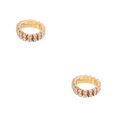 thumbnail image 1 of Maytalsory Bague en Cristal Extensible de Luxe Unique pour Déclaration d'Amour Bague Incrustée à la Mode Dorée 2 Rangées 2Ensemble, 1 of 6
