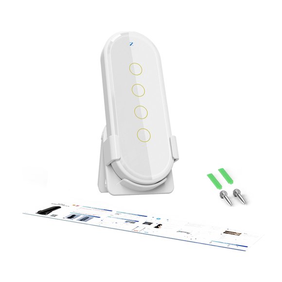 Yeacher Tuya Wifi Zigbee Intelligent Wireless Scene Touching Switch Home Light Remote Controller 2.5D Curved Tempered Glass with Fluorescent Function Should Works with Zigbee Gateways