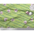thumbnail image 3 of Soimoi Green Moss Georgette Fabric Leaves & Ranunculus Floral Print Fabric by the Yard 42 Inch Wide, 3 of 3