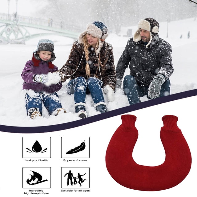 Boovnll Kitchen Gadgets, Warm Hot Water Bottle Soft Cover Hand Warmer Natural Warmth 1L, Home and Kitchen, Kitchen, Kitchen Tools