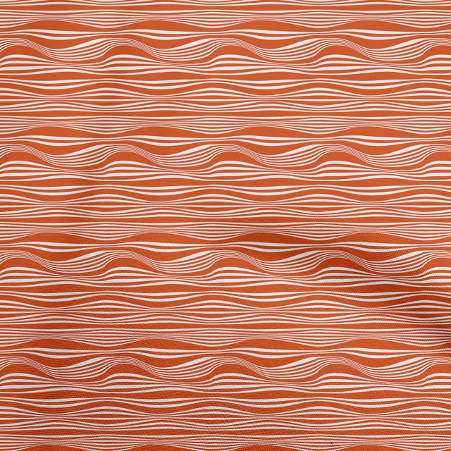 oneOone Polyester Spandex Orange Fabric Abstract Stripe Fabric For Sewing Printed Craft Fabric By The Yard 56 Inch Wide