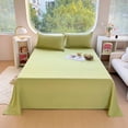 thumbnail image 1 of TOUMENY Solid Color Bed Sheets, Ultra Soft Washable Polyester Fabric, Fitted Sheet for Queen Size Mattress 180x230cm, 1 of 6