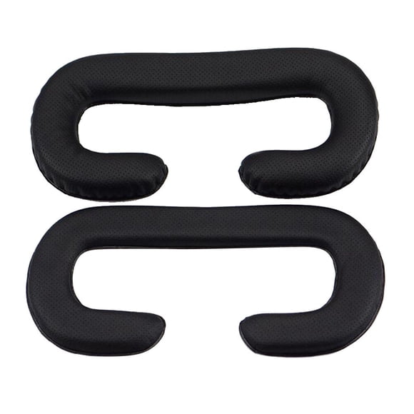 Milisten 2pcs PU Leather VR Eye Mask VR Face Cushion 3D Glasses Eye Pad Compatible for HTC Vive VR (8mm+22mm)