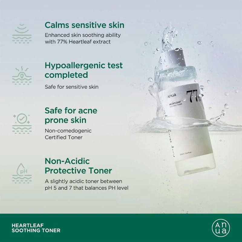 Anua Heartleaf Tonique apaisant 77 % 250 ml