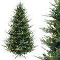 thumbnail image 1 of Costway 8 FT Artificial Xmas Tree with 1480 PVC PE Branch Tips 450 Warm White LED Lights, 1 of 10