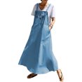 thumbnail image 2 of Celmia Robe Longue Sans Manches à Bretelles Imprimé Floral Ample en Lin avec Poches pour Femmes, 2 of 8