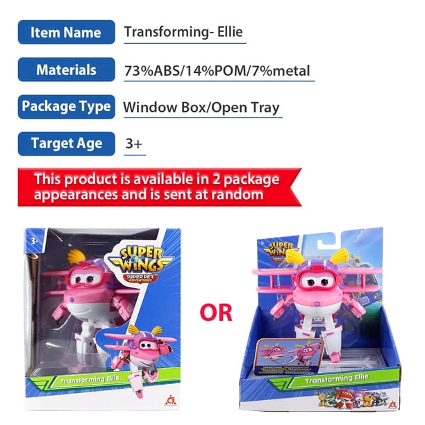 Super Wings Mini Transforming Ellie, Robot Transformable De 2 Pulgadas A Avión En 3 Pasos Figuras De Accion Deformacion Juguetes De Anime Para Ninos