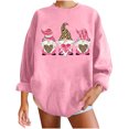 thumbnail image 1 of RKSTN Chandail de la Saint-Valentin pour Femmes, Coupe Ample, Mode Décontractée, Manches Longues, Col Rond, Chandail Grande Taille, Imprimé Cœur d'Amour, Chandails de Couleur Unie, 1 of 9