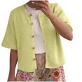 thumbnail image 3 of Cameland Cardigan Décontracté à Manches Cinq Boutons Col Rond pour Femmes, 3 of 6