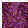 thumbnail image 2 of Soimoi Purple polyester Crepe Fabric Shells Ocean Printed Craft Fabric by the Yard 42 Inch Wide, 2 of 6