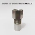 thumbnail image 4 of Catalytic Converter M18X1.5 Thread Adapter Stainless Steel Catalytic Converter Sensor Automotive Accessories,1Pcs, 4 of 5