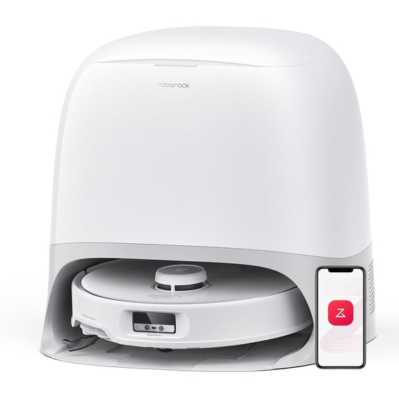 Roborock Qrevo Curv Robot Vacuum Cleaner and  Mop | 18,500Pa Suction, Self Cleaning Dock, & Al Obstacle Recognition | Pet Hair, Carpet & Hard Floor
